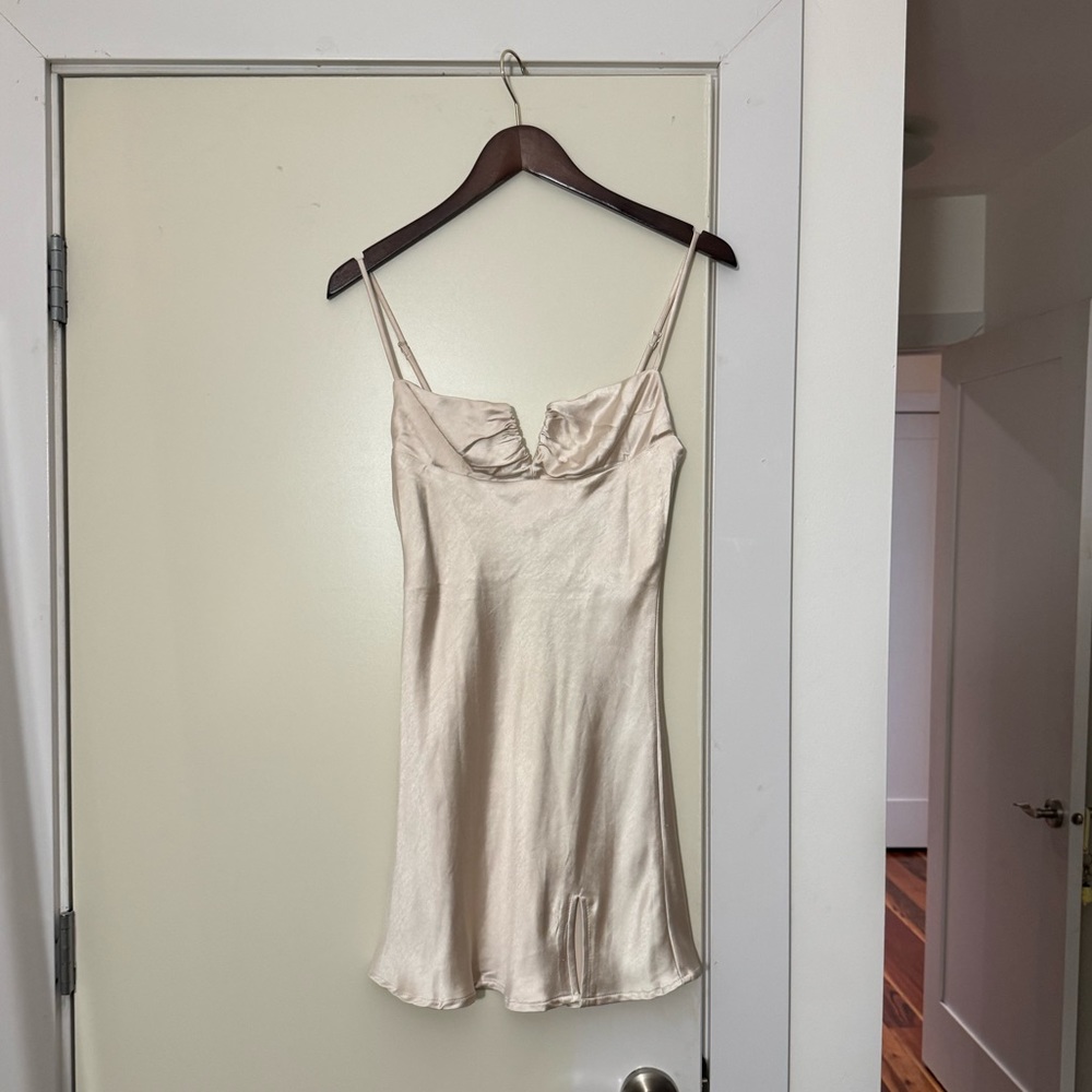 Princess Polly Hewlett Mini Dress Champagne